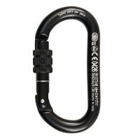 Kong Oval Screw Lock karabiner zwart